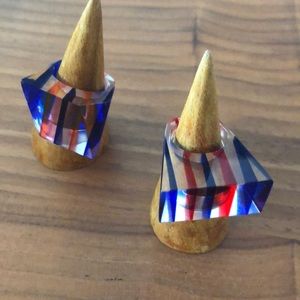 Vintage lucite rings